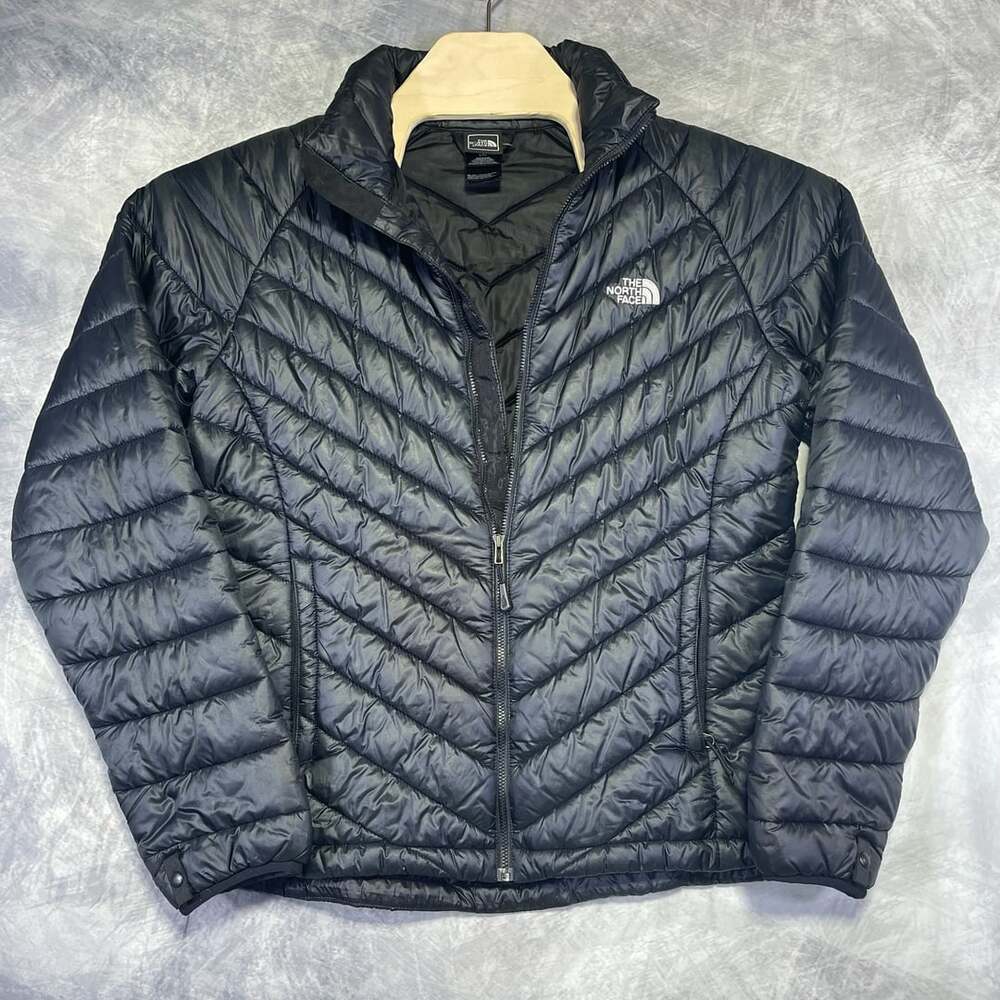 The North Face Puffer Jacket Size L Black Quilted Nylon Full Zip